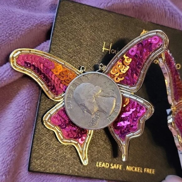 NWT- House of Harlow Butterfly Earrings - Picture 6 of 6